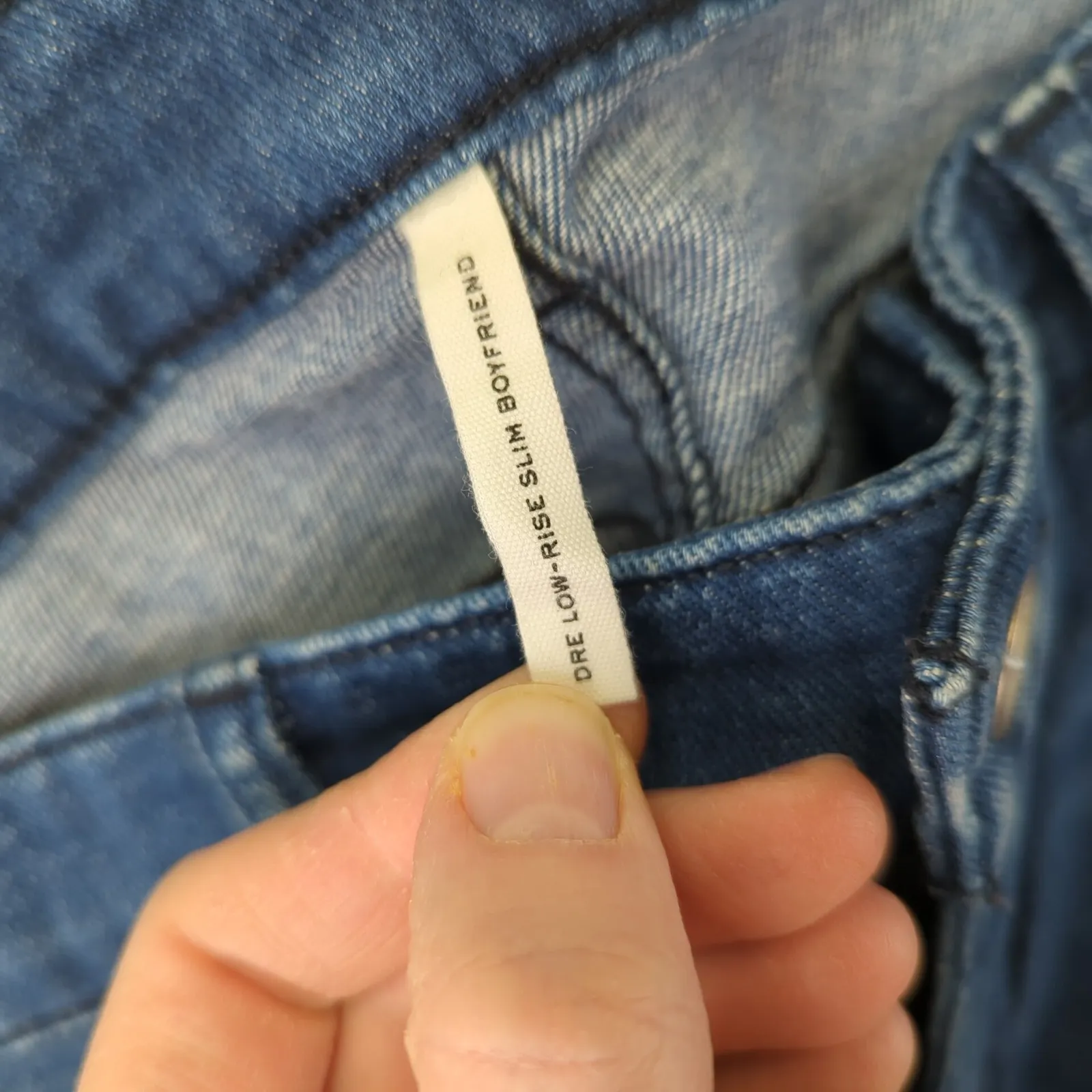 RAG & BONE Dre Low Rise Slim Boyfriend Women's Blue Denim Jeans 28 - Image 4