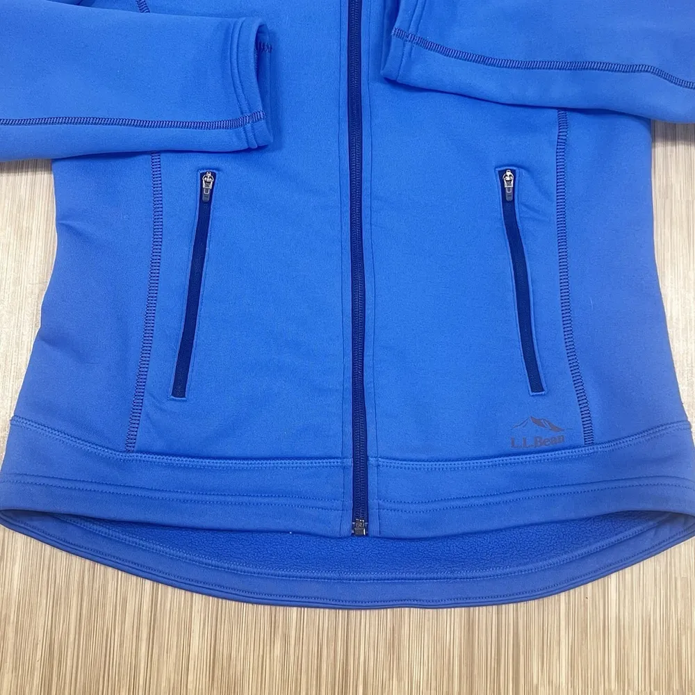 LL Bean Fleece Jacket Blue Full Zip Womens Size Small - Image 4