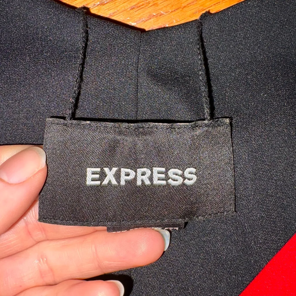 Express Red Cowl Neck Sleek Cocktail Dress – Sexy Holiday / Valentine’s Look 1/2 - Image 4