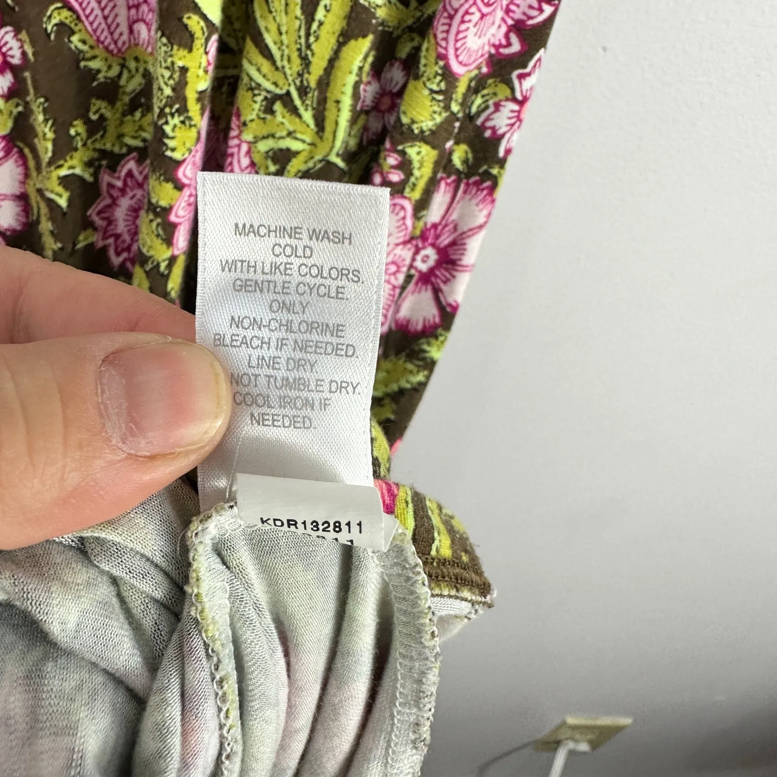 J Jill Maxi Dress XS Floral Brown Pink Boho Forest Fairy Cottagecore Earthy - Image 5