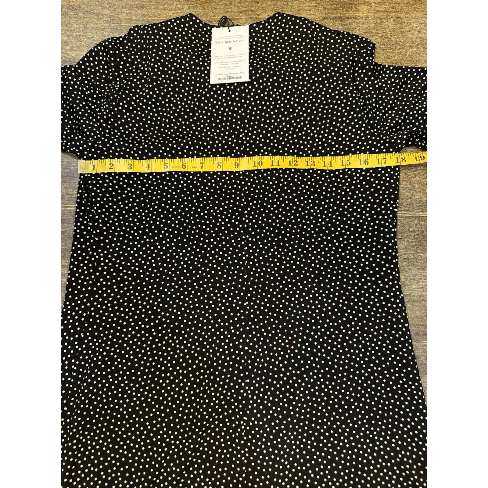 MM. LaFleur The Juliana Dress—Pin Dot Jersey Size Medium Polka Dot Black - Image 10