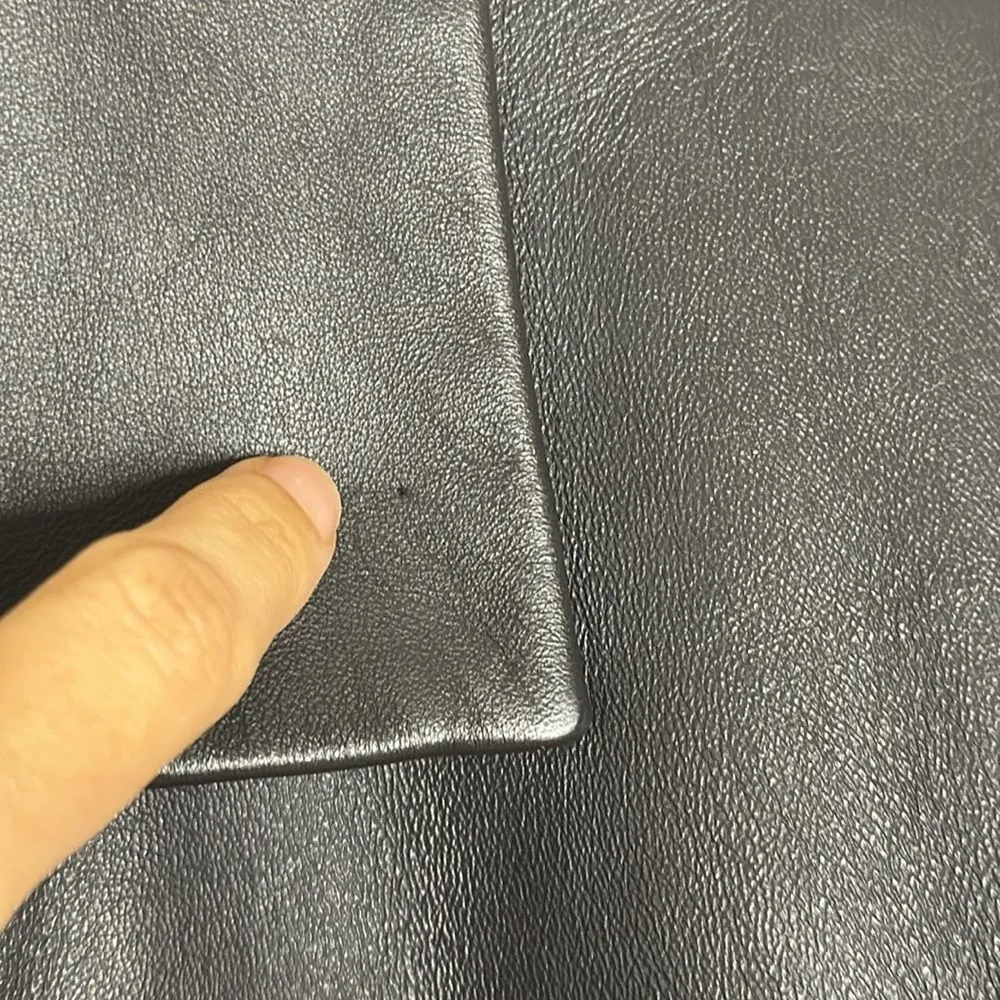 Vtg jones New York ladies soft leather button up jacket coat size 3X - Image 5