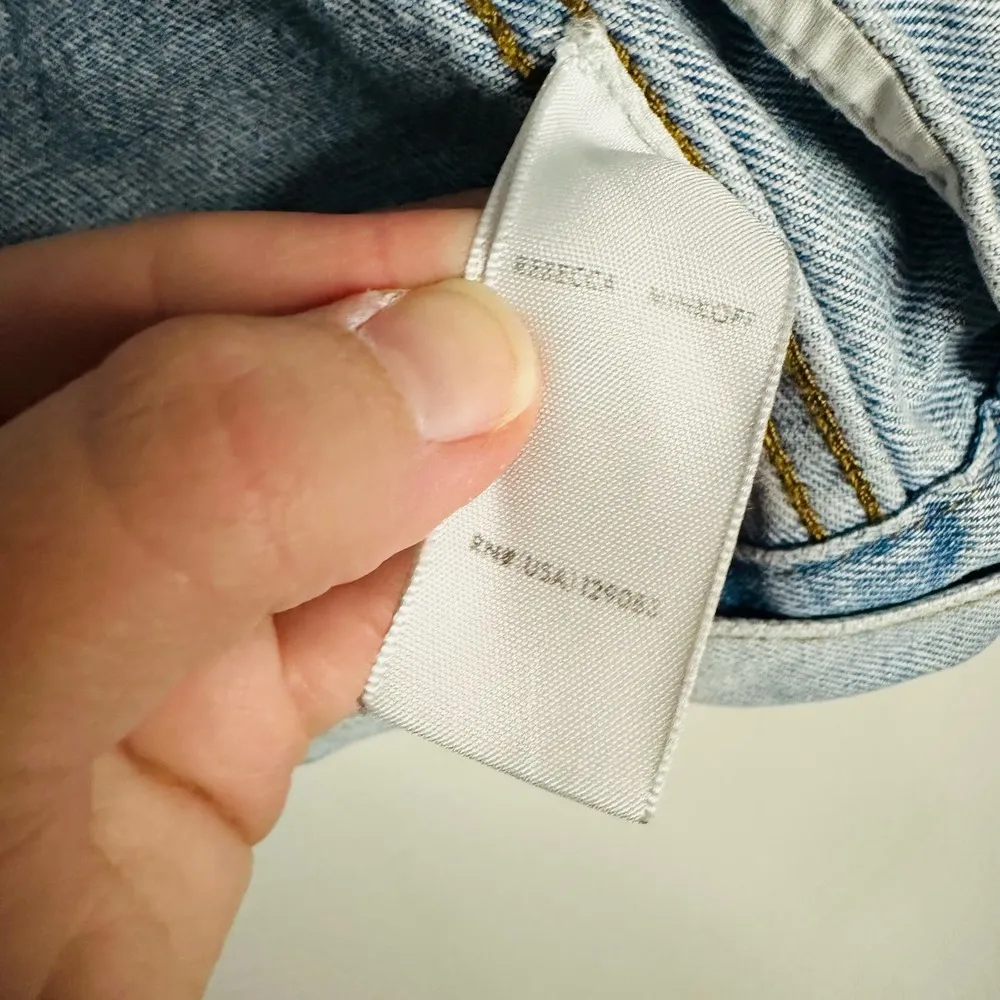 Rebecca Minkoff Light Blue Faux Fur Collar Clark Studded Denim Jacket Size XS - Image 11