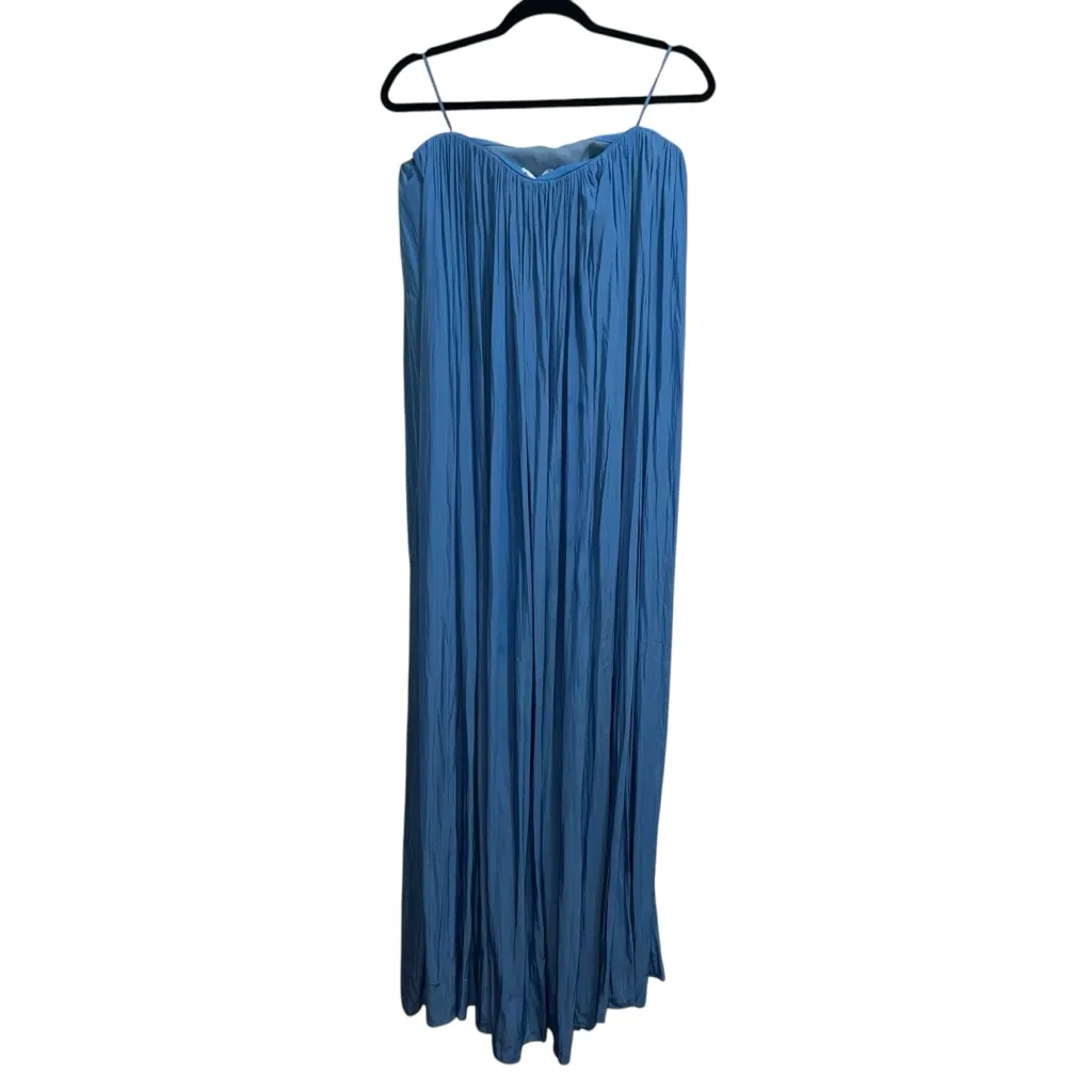 NEW NWT A.L.C. Wynn Strapless Flowy Maxi Dress In Coastal Blue - Image 8
