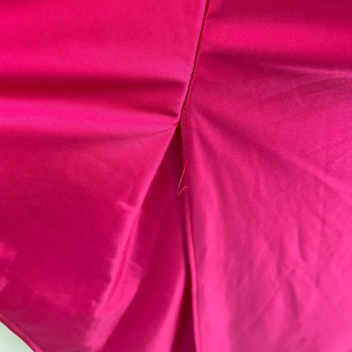 Y2K Satin Assymetric Halter Evening Dress Sz S Ruched Drape Maxi Coquette Prom - Image 9