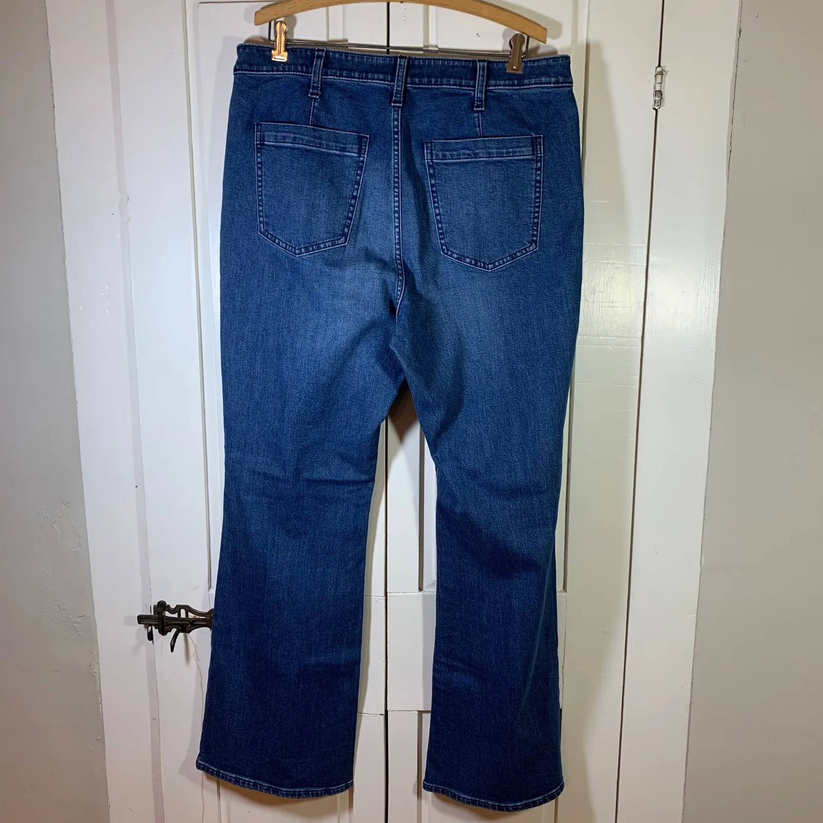GAP Denim 70s Flare Jeans Womens Size 16/33R Blue High Rise Retro Stylish Trendy - Image 2
