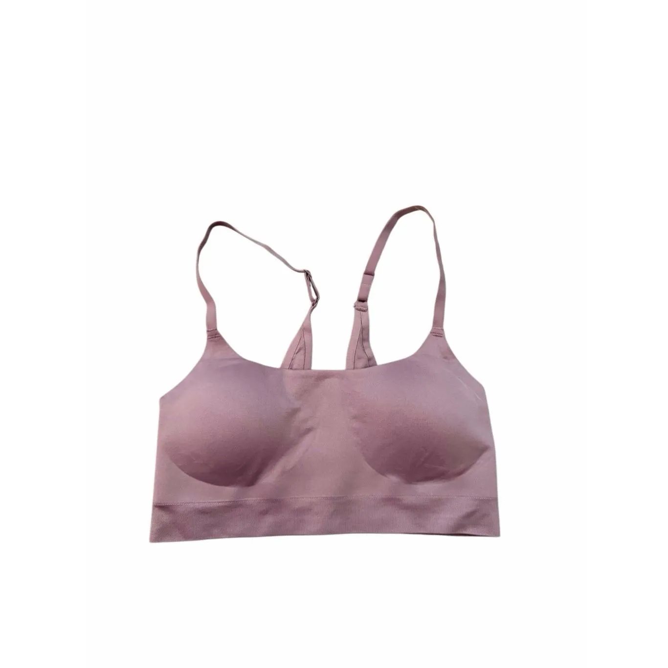 True & Co Soft Form Square Neck Adjustable Plunge Back Bra Size Medium NEW Pink - Image 2