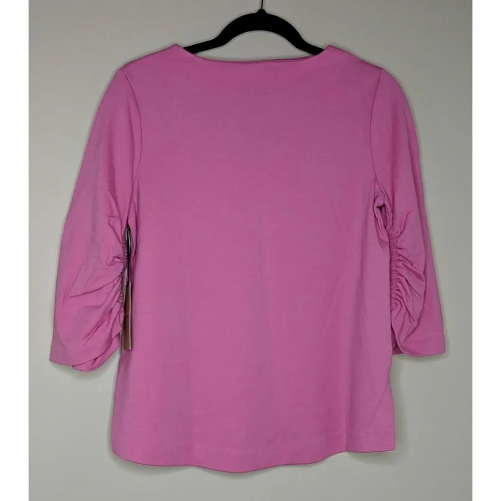 Halogen (Nordstrom) Ruched Sleeve Top - Size SP - NWT - Image 4