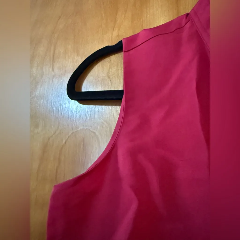 Talbots Doupiini Pure Silk Sleeveless Top Blouse Ruffle Collar Colorful Vintage - Image 6