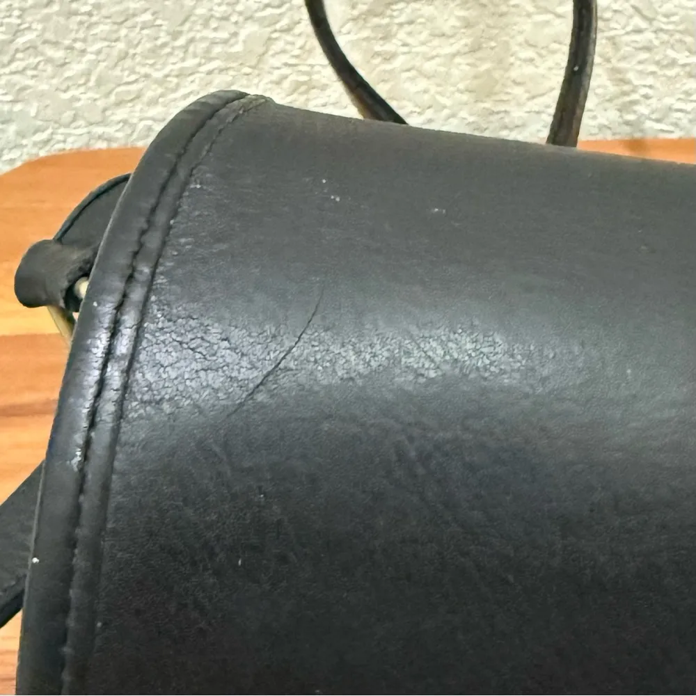 Vintage COACH 9850 Compartment Bag Black Glove Tanned Cowhide Leather Crossbody - Image 13