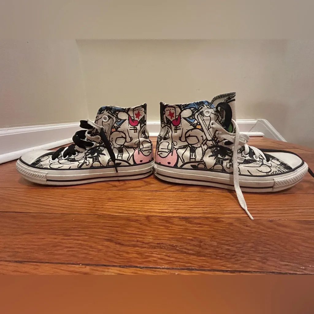 Converse unisex Grafiti design High-Top Sneakers - - Image 6