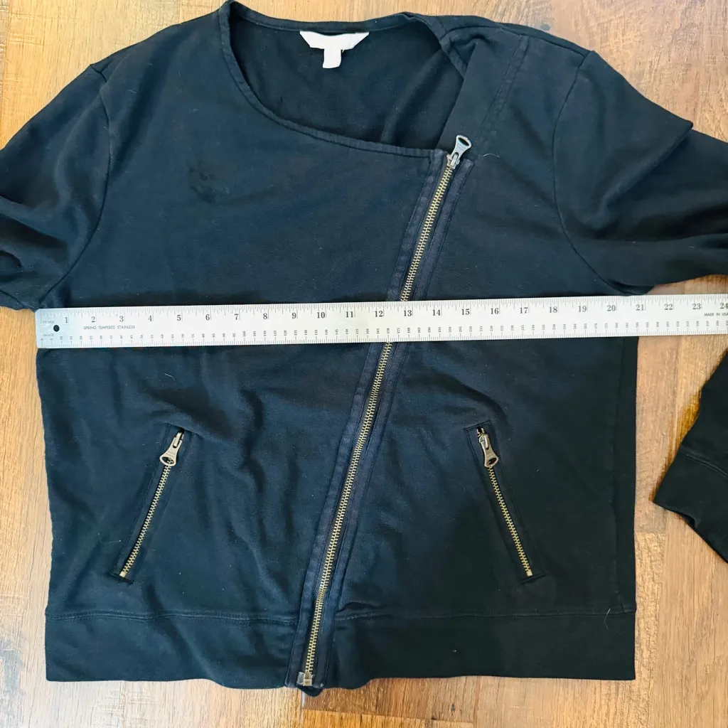 BANANA REPUBLIC zipper moto sweatshirt jacket, size XL - Image 8