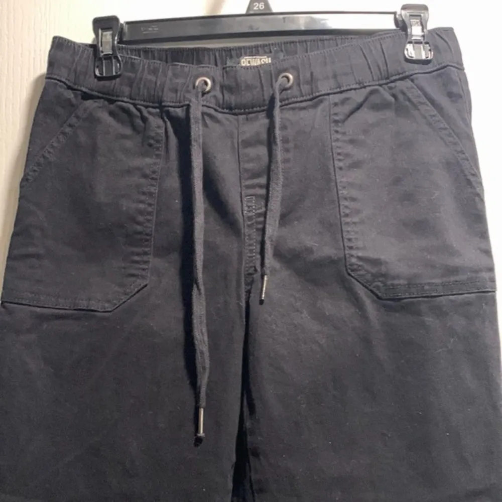 American Original Rewash Drawstring Twill Rushed Jogger Pants Black Size Small - Image 5