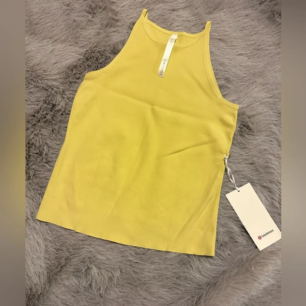NWT Lululemon Lightweight Ribbed Knit Tank Top / Finch Yellow / L - Image 8