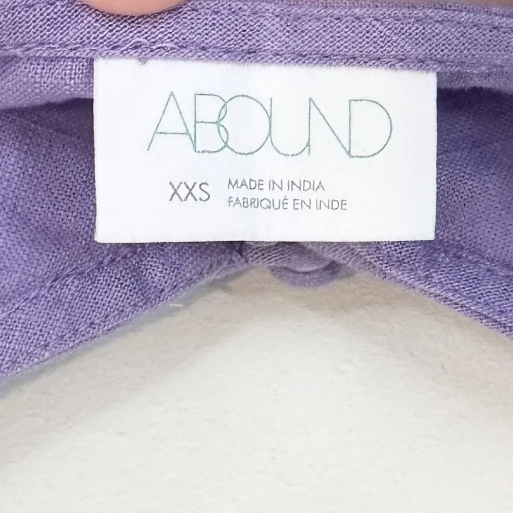 NWT Abound Purple Sleeveless V-Neck Ruffle Hem Tank Top - Size: XXS - Image 3