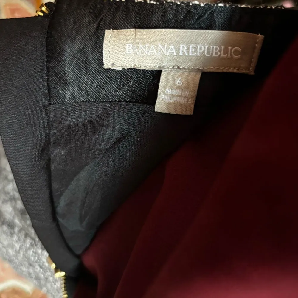 Banana Republic Black & White Tweed Wool Blend Skirt | EUC | Sz 6 - Image 9