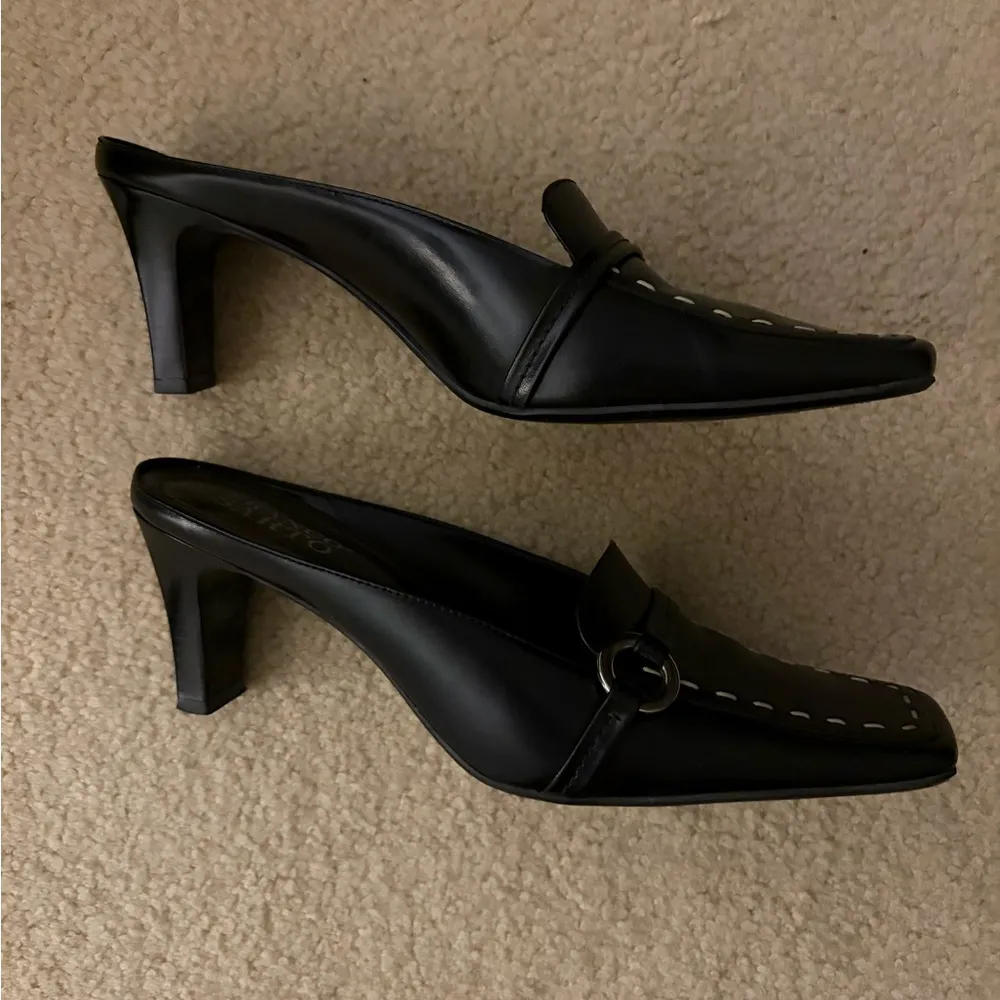 Franco Sarto Black Square Toe Block Heel Mules
Size 8 - Image 3