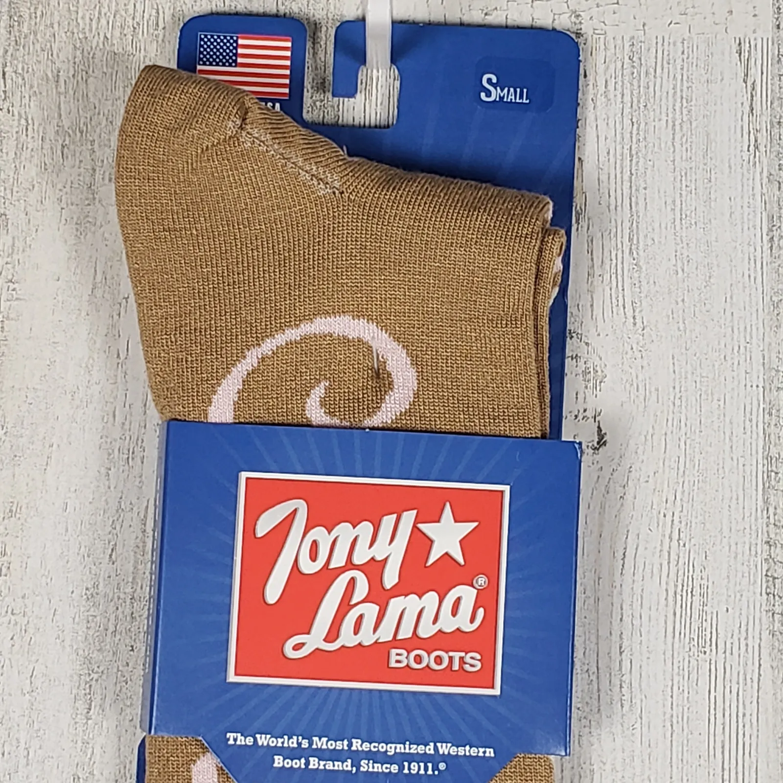 NWT Justin Boots Fashion Cushioned Sole Over The Calf Socks Women's Size Small - Image 3