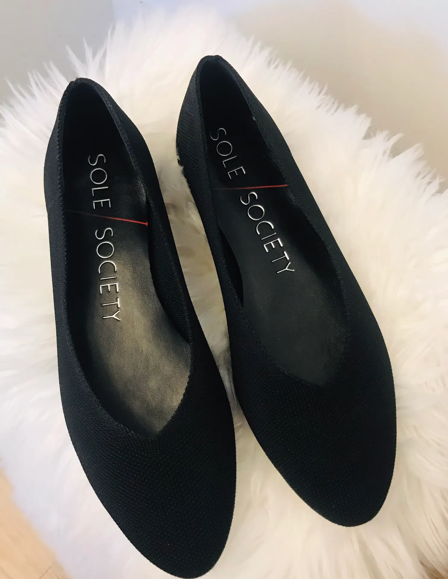 Black Flats Knit Stretch Sz 6.5 - Image 4