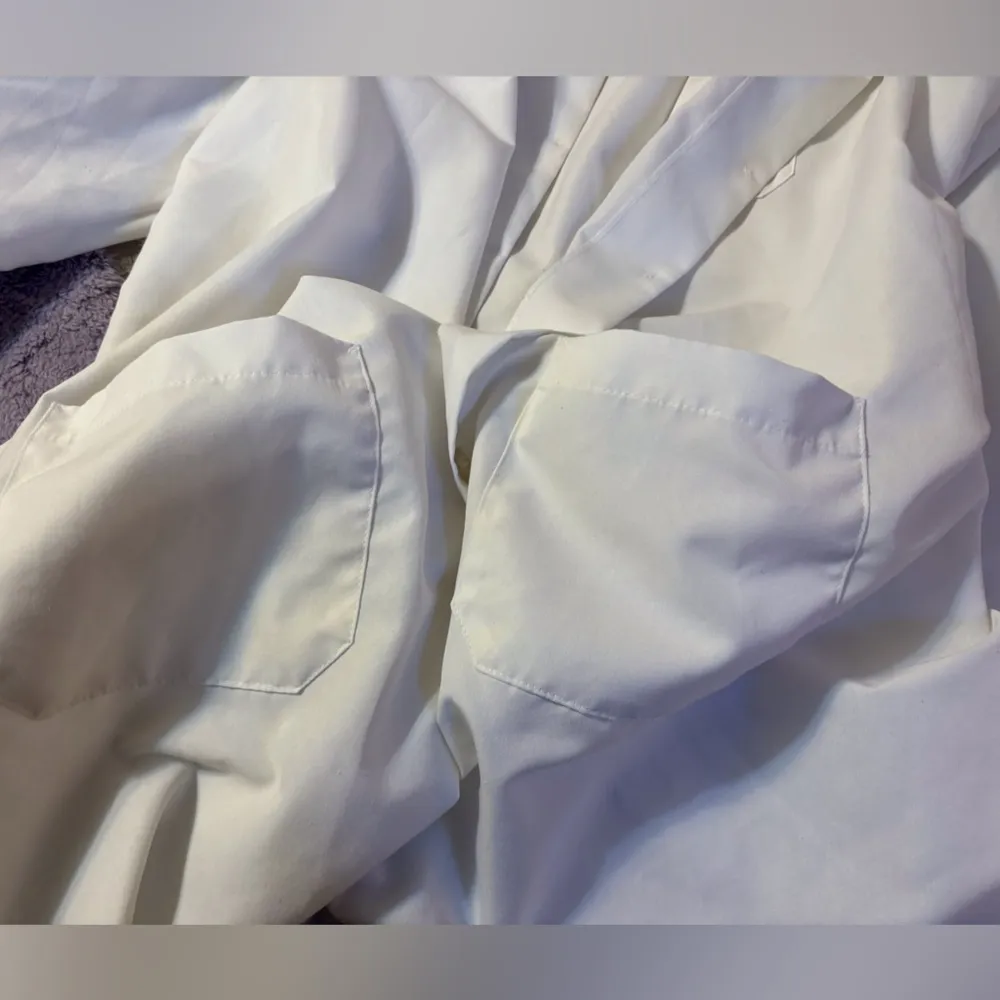 Redial Lab Coat Size 3XL Regular 3 Pockets Adjustable Belt in Back White - Image 12