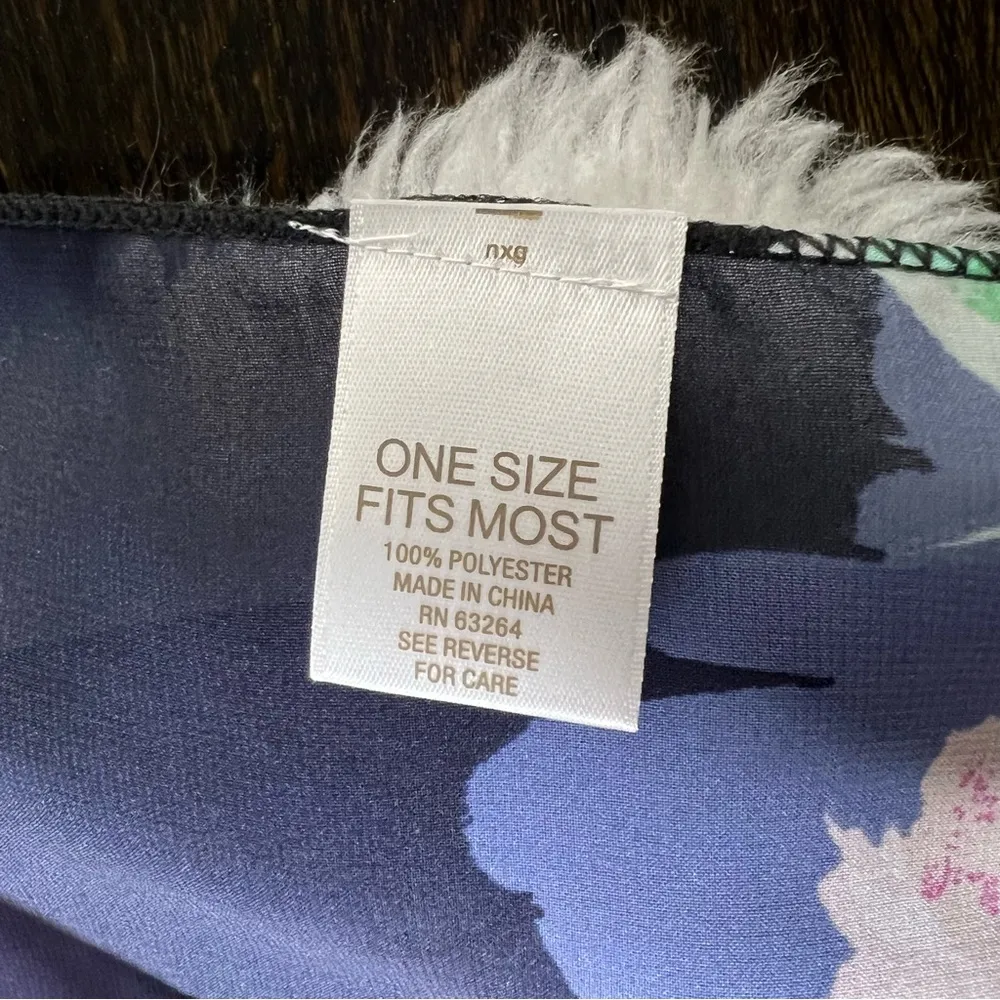 NWT Dressbarn Navy Blue Floral Kimono Cardigan - Image 9