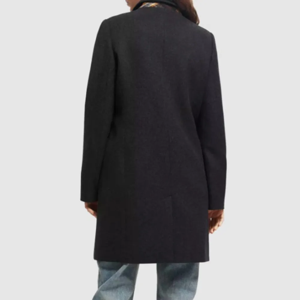 NWT Scotch & Soda Tailored Single-breasted Wool Blend Coat in Dark Gray - Image 16