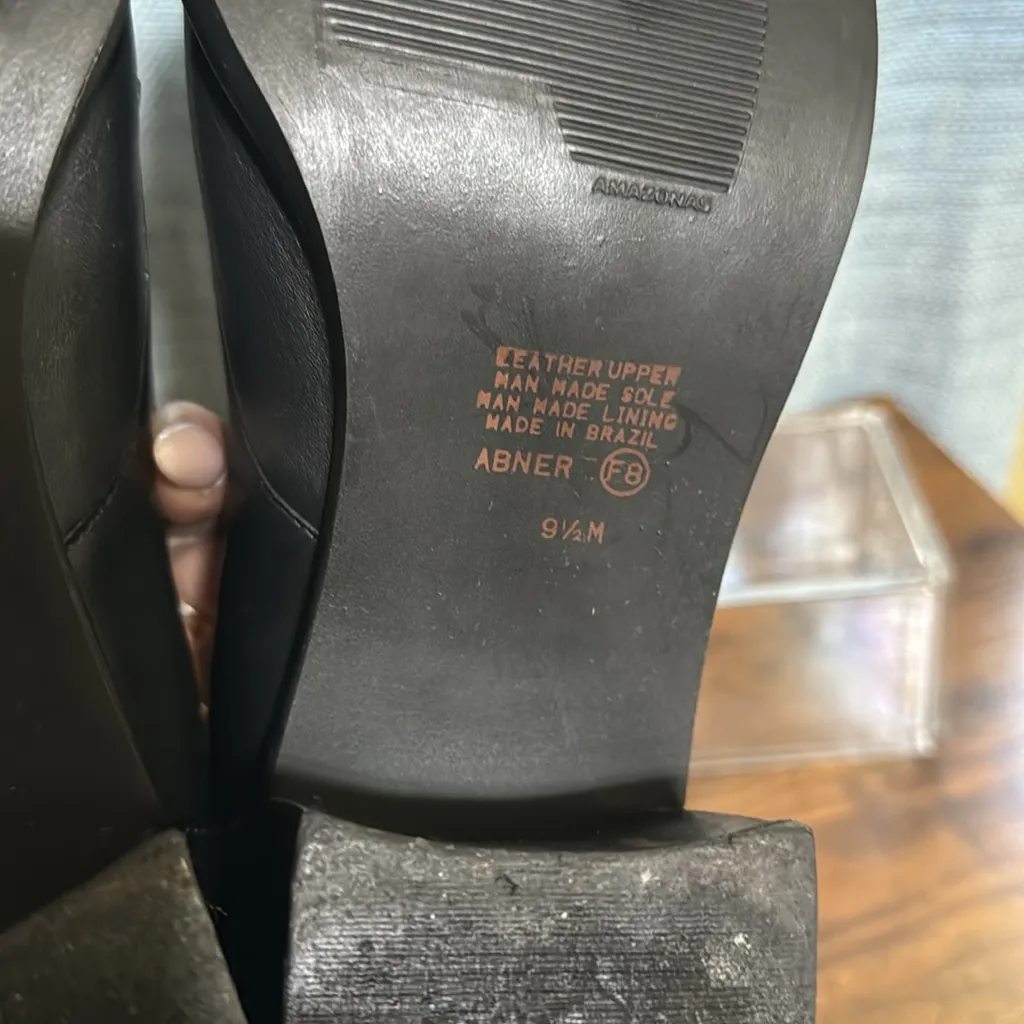 BANDOLINO Abner Black Leather Lace Up Block Heel Oxford‎ 9.5 M Whimsigoth Witchy - Image 3