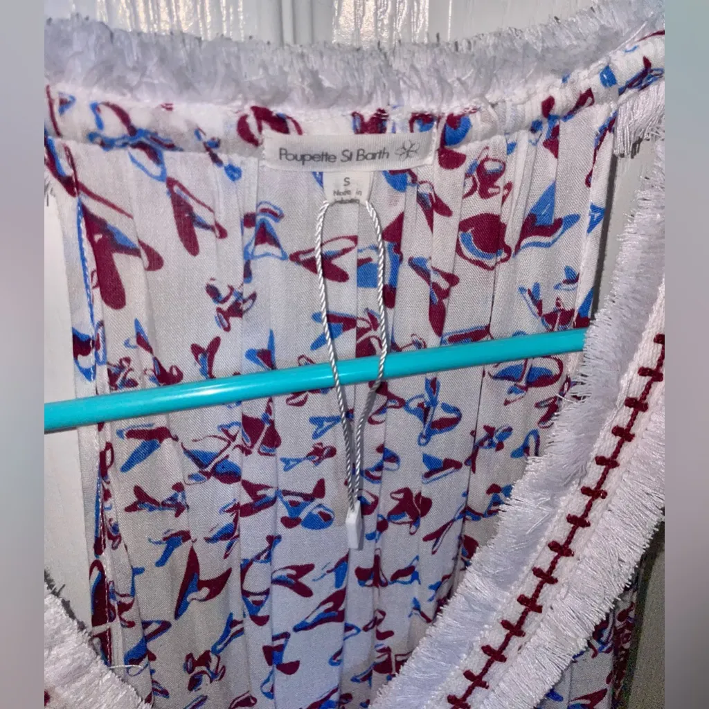 NWOT Poupette St Barth Beline Ruffle Mini V-Neck Dress size Small - Image 5