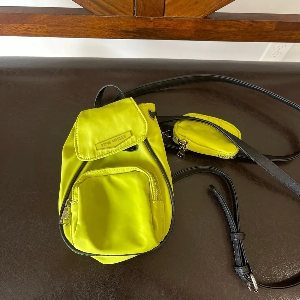 Steve Madden  mini backpack with additional zippered coin ear buds pouch - Image 14