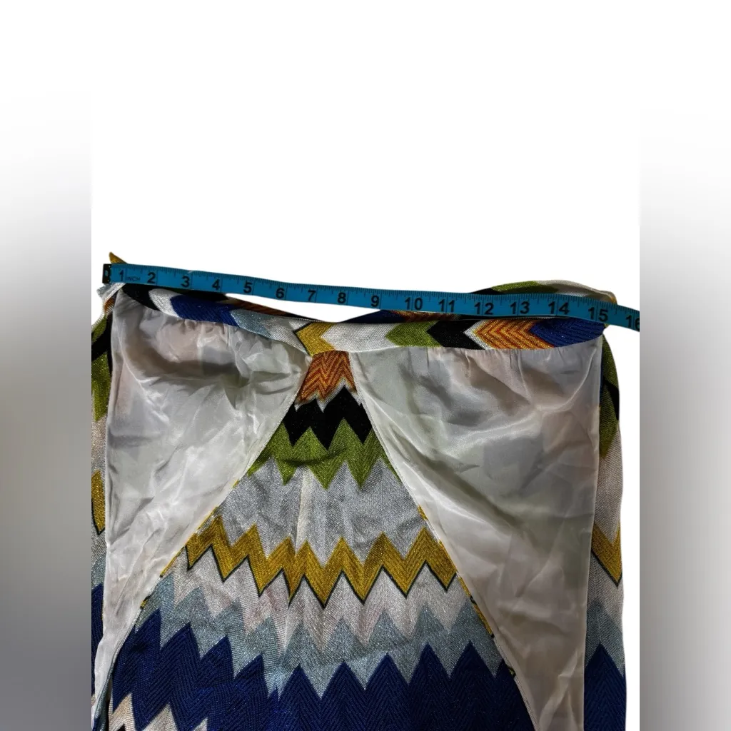 Missoni Mare Beach Jumpsuit Zig Zag Halter Coverup Pant Blue Romper IT44 - Image 16