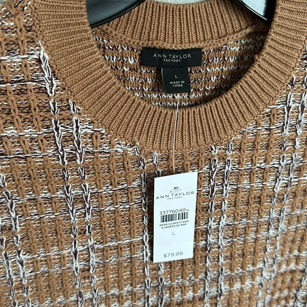 Ann Taylor Factory Sweater Top Tan Size L - Image 3