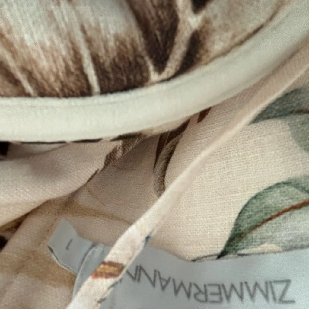 NWOT Zimmermann linen  Cream and Purple Dress - Image 14