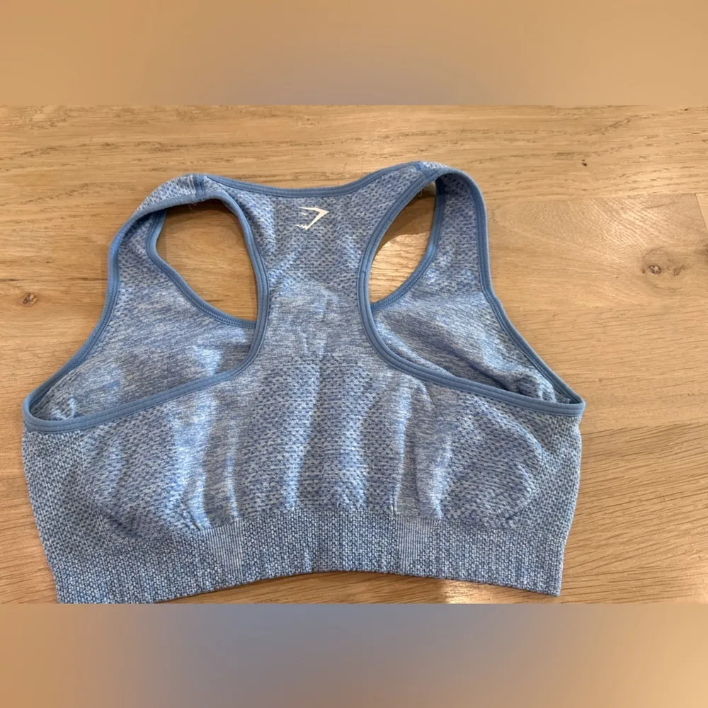 Gymshark Blue Vital Seamless Sports Bra blue MEASUREMENTS - Image 5