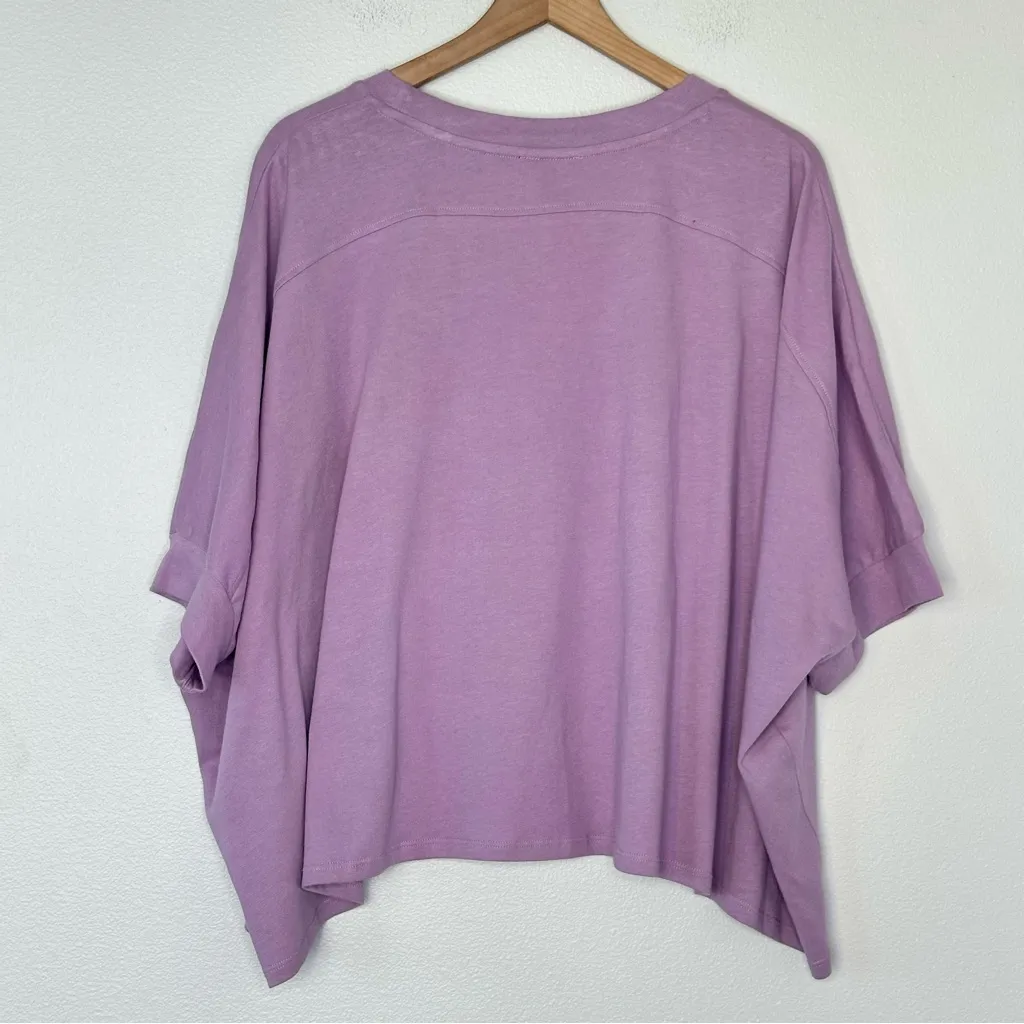 Known Supply 100% Organic Cotton Lotus Top Purple Oversized Sz S Sustainable Eco - Image 4