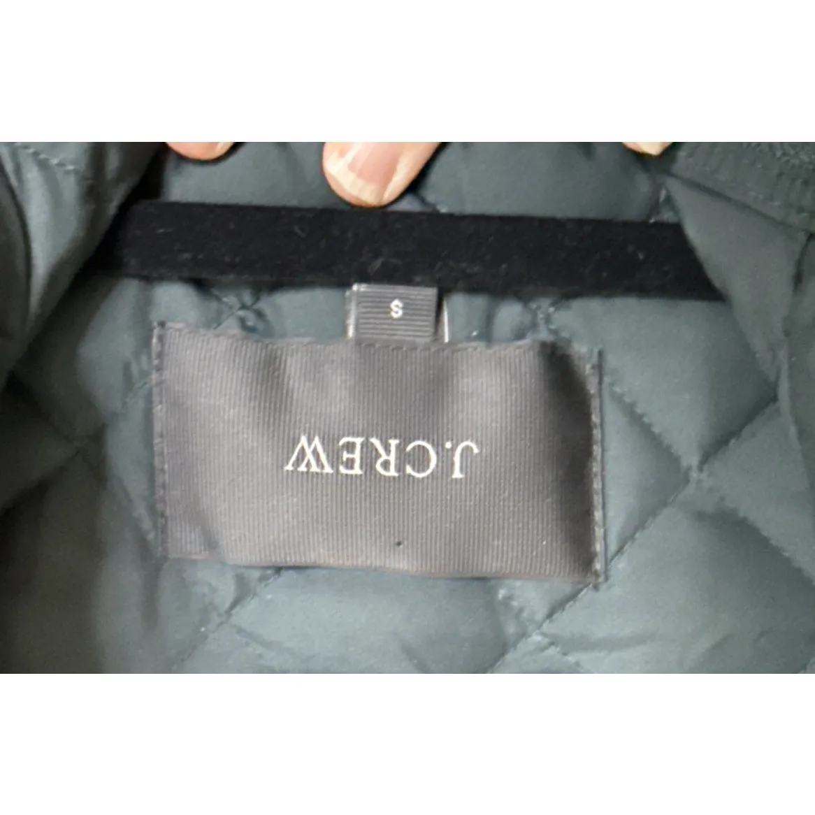 J Crew Womens Small Lightweight Down Puffer Waterfowl Field Barn Jacket Preppy Green - Image 3