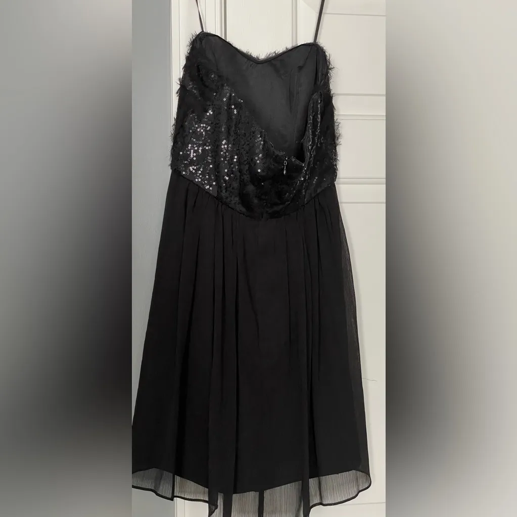 Strapless black party dress, size 2 - Image 3