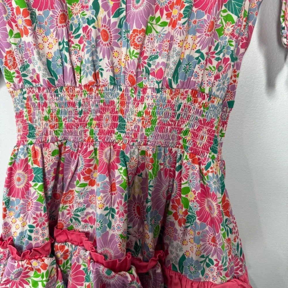 Alden Adair Kelsey Dress in Happy Daze print size Large Pink - Image 5