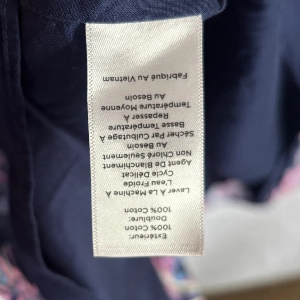 Talbots Voile Fit Flate Shirtdress Swirl Floral Paisley Button Front Midi Sz 0P - Image 6