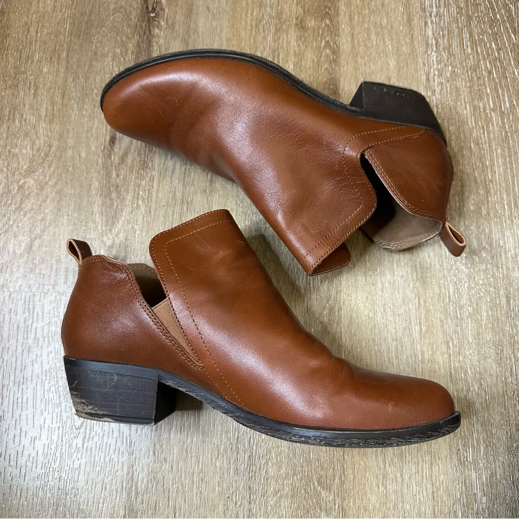 Lucky Brand Bollo Brown Leather Booties 7.5 - Image 3