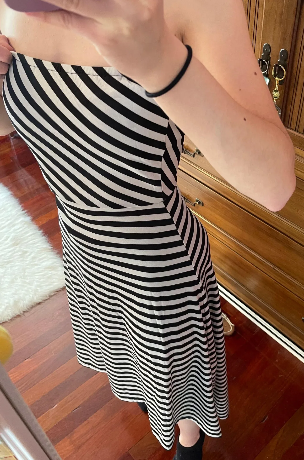 Strapless Striped Summer Dress - Image 2