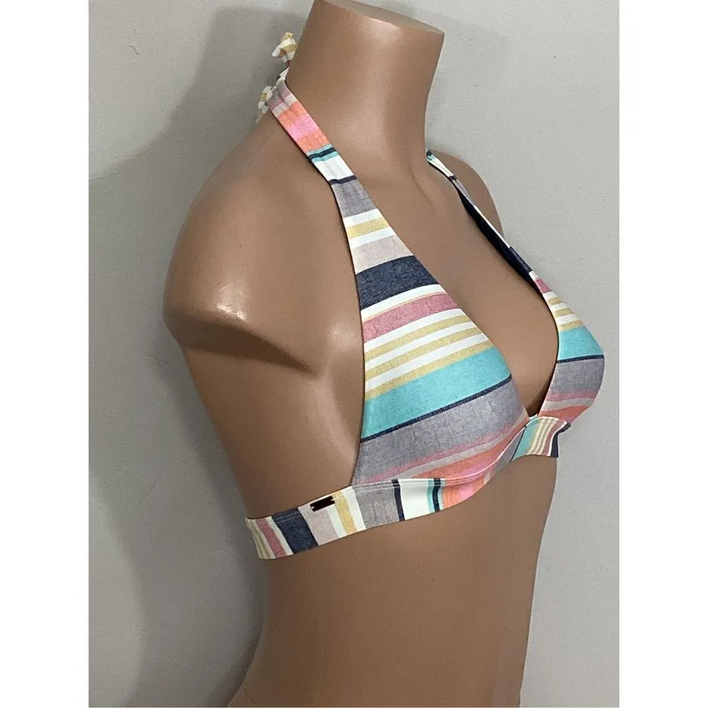 New O’Neill stripe bikini top. XS. MSRP$62 - Image 4
