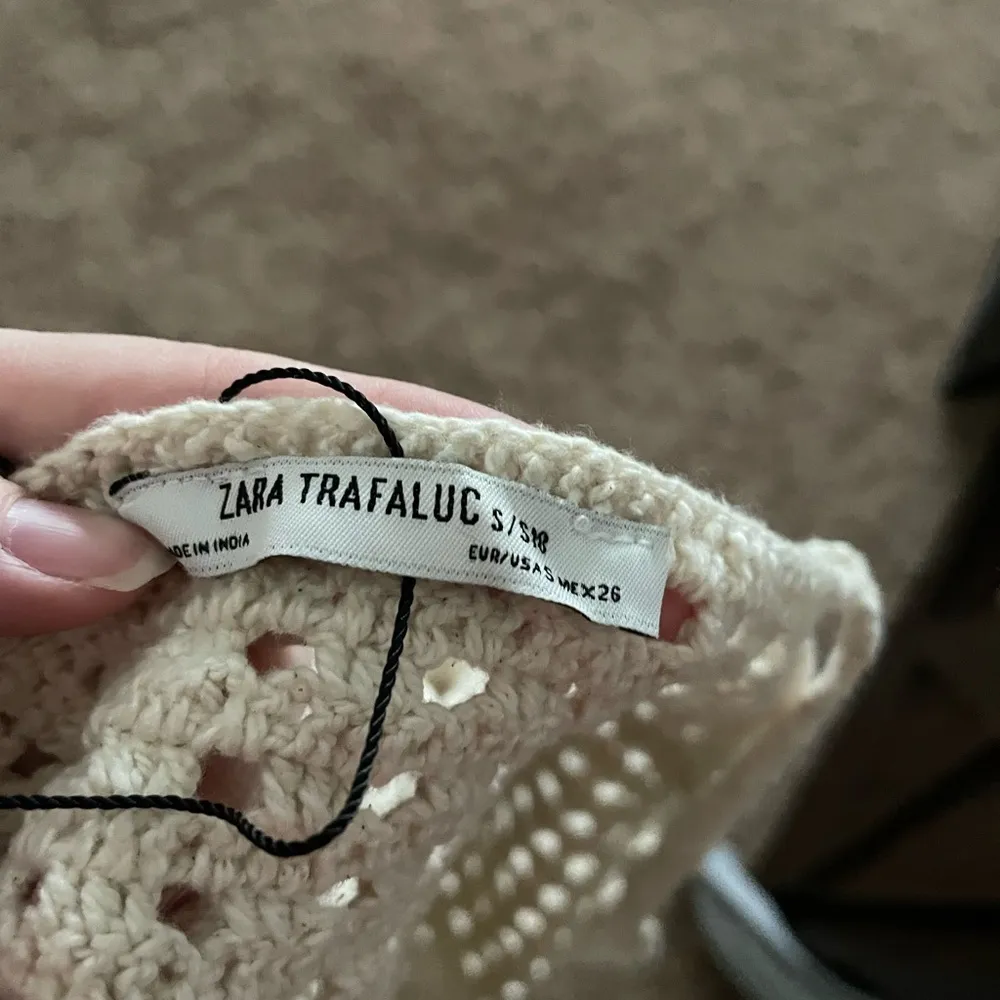Zara Cream Crochet Tank Top - Image 3