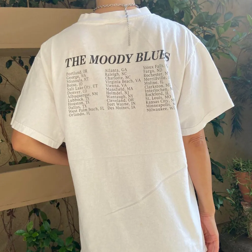 Moody Blues Rock White Concert T-shirt Size L - Image 3