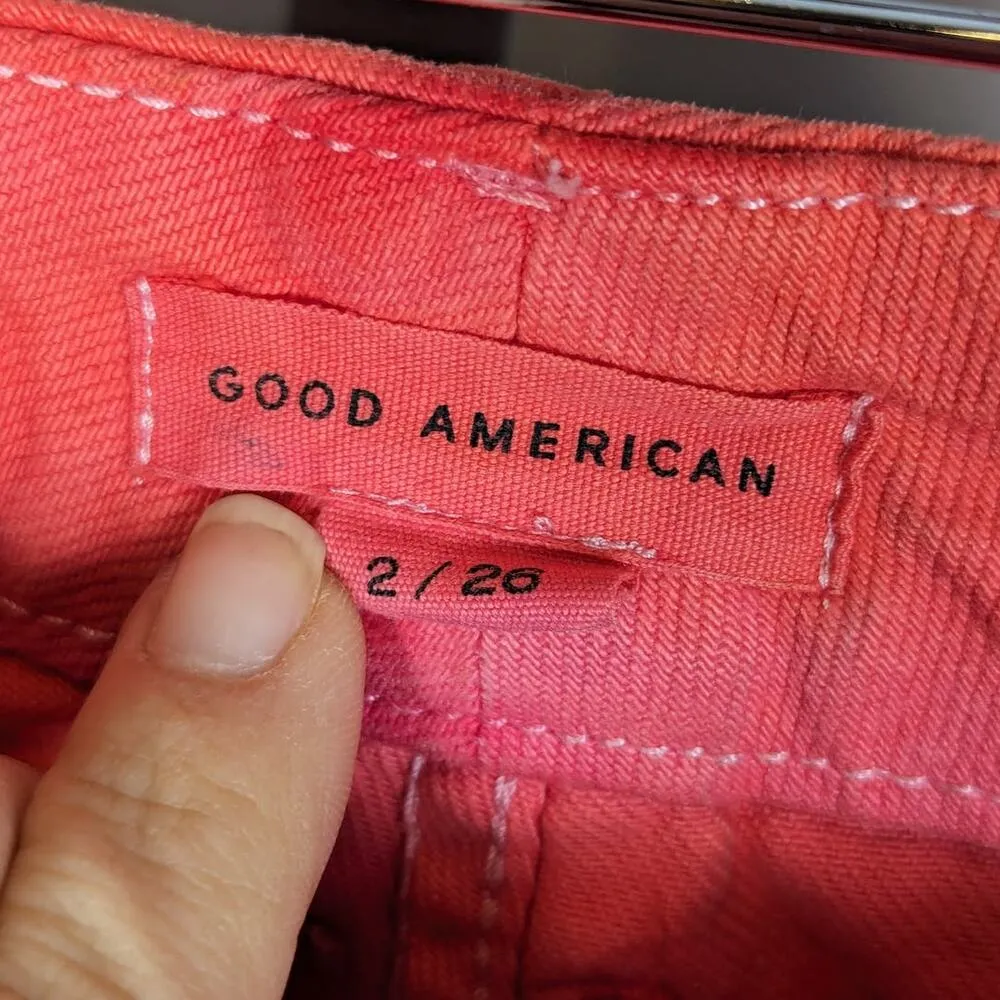 Good American Prentis Burrell 90s Loose Fit Tie Dye Jeans Pink Orange Size 2/26 - Image 5