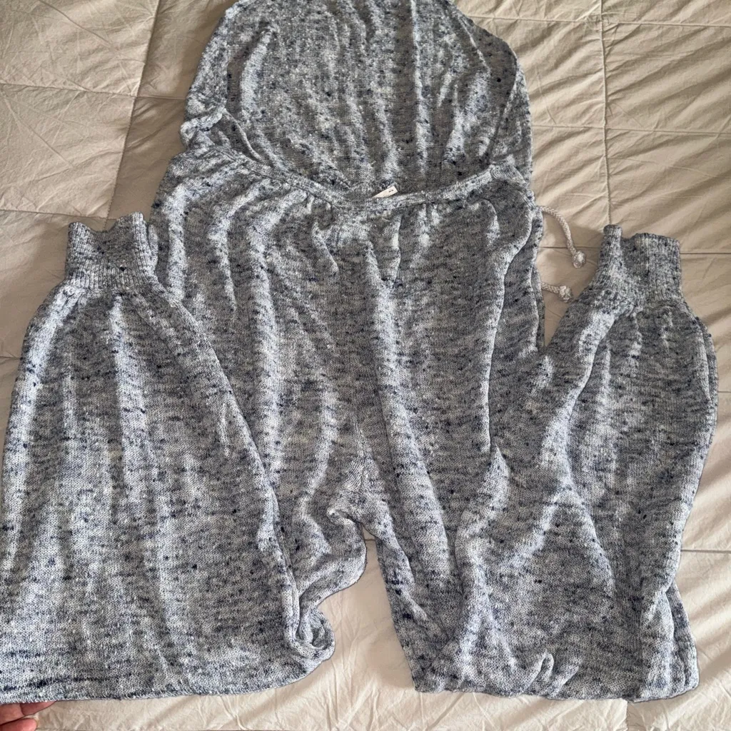 Free People Heather Gray Halter Jumpsuit - Image 6