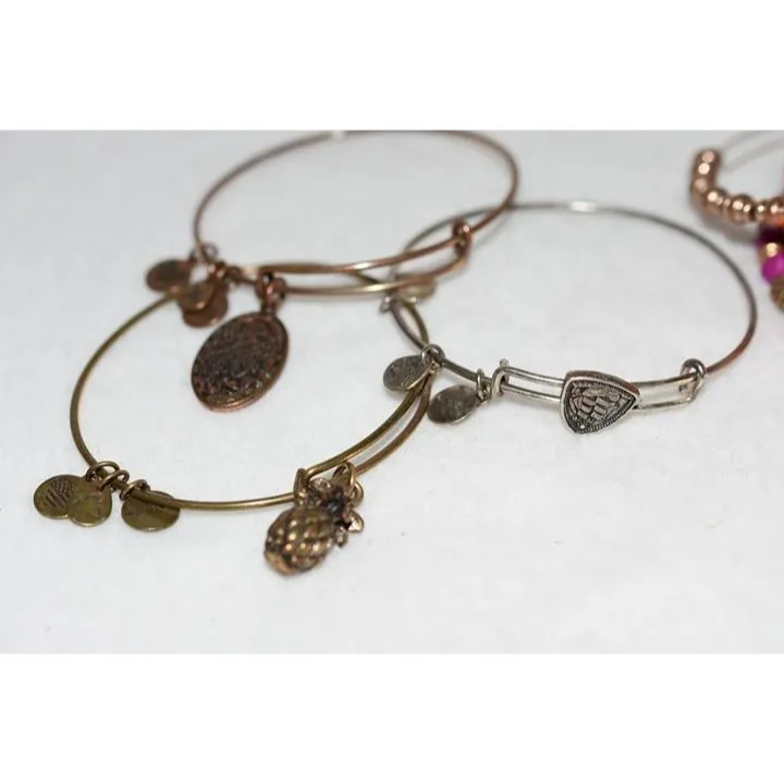 Alex & Ani Set Of 7 Expandable & Stretch Beaded Charm Bracelets - Image 3
