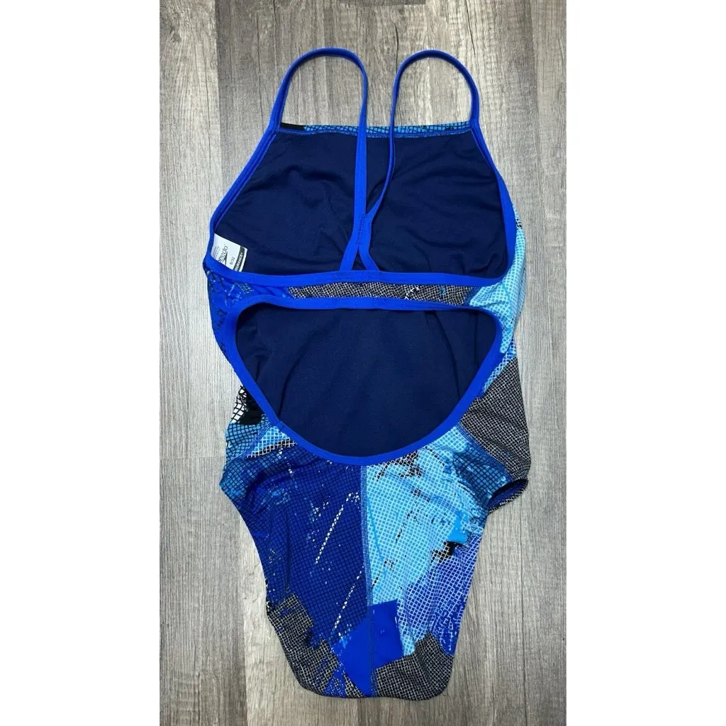 SPEEDO Endurance Women's One piece Swimsuit Size 6/32 Blue Sport Athletic - Image 2