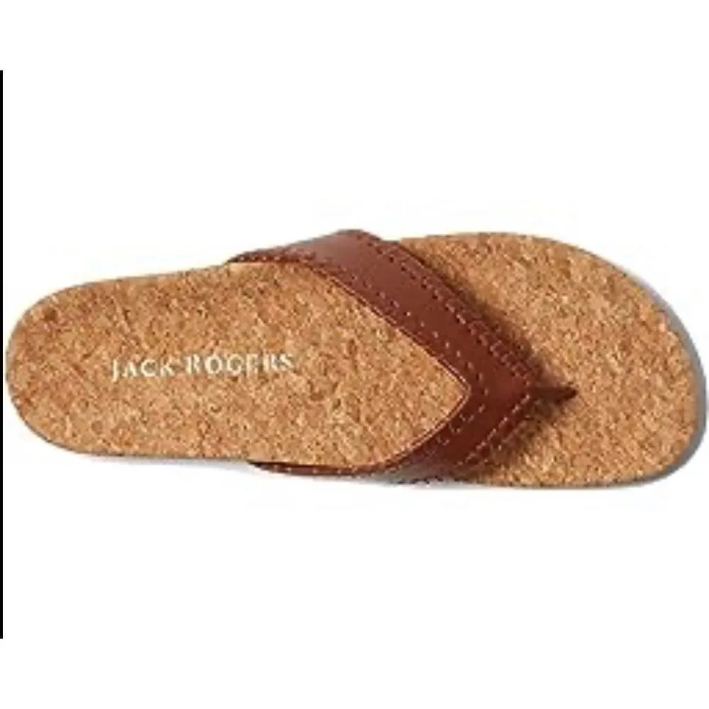 Jack Rogers Sandals Womens Size 6 Brown Leather Thelma Flip Flop - Image 11