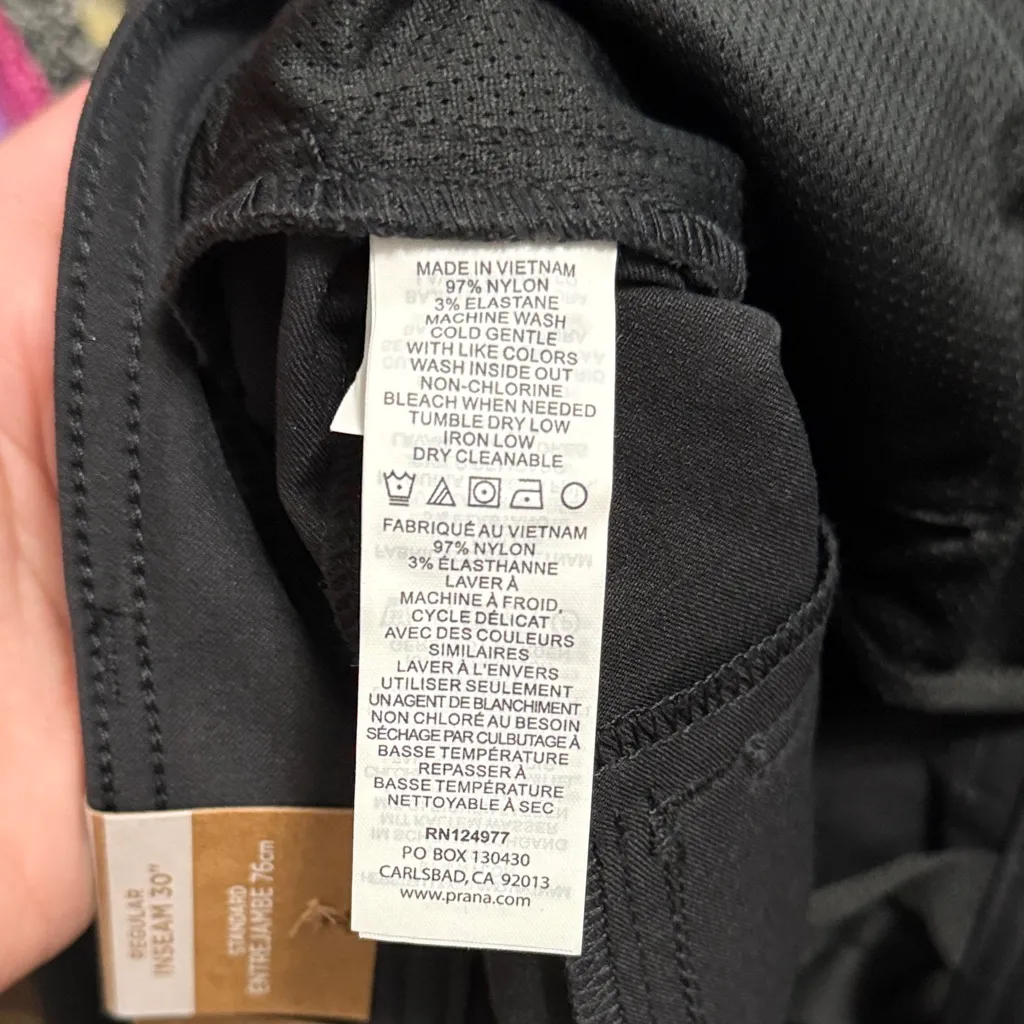 💖 NWT Prana Halle Plus Black Straight Leg Pants Gorp Utility Hiking Outdoors - Image 6