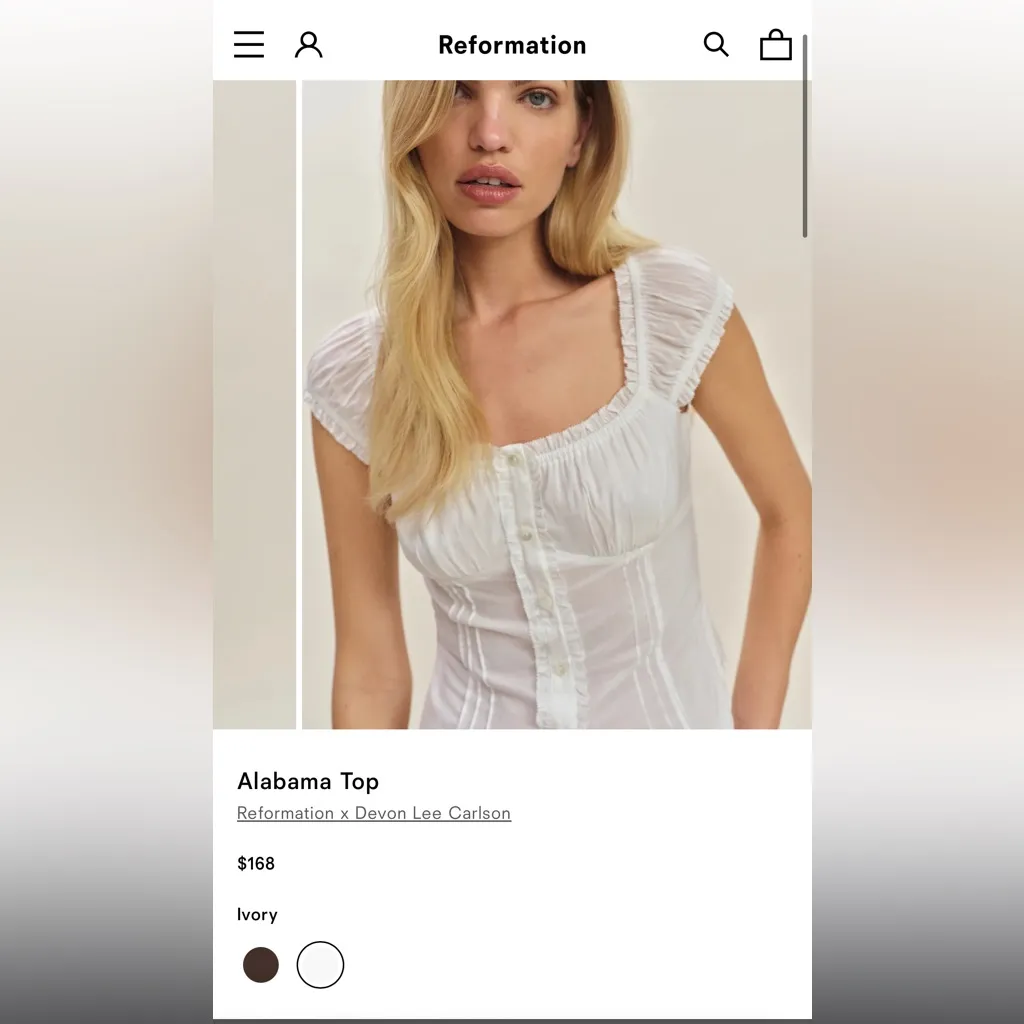 Reformation Devon Lee Carlson Alabama top - Image 5